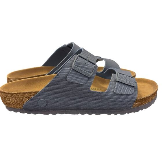 BIRKENSTOCK Arizona Vegan Textile Rivet Sandals EU 45 Mens 12 Women 14 Blue NWOB - Picture 3 of 16